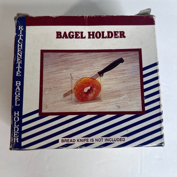 Bagel Holder Slicer NOS Kitchenette Plastic Acrylic - Picture 2 of 7